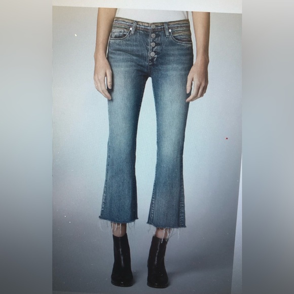 BLANKNYC STYLISH CROPPED EXPOSED BUTTONS RAINBOW WAIST BAND IN SIZE 25 - Picture 9 of 14